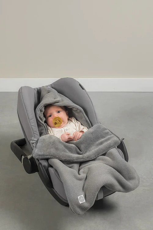 Footmuff for Car Seat Stroller Basic Knit - Stone Grey