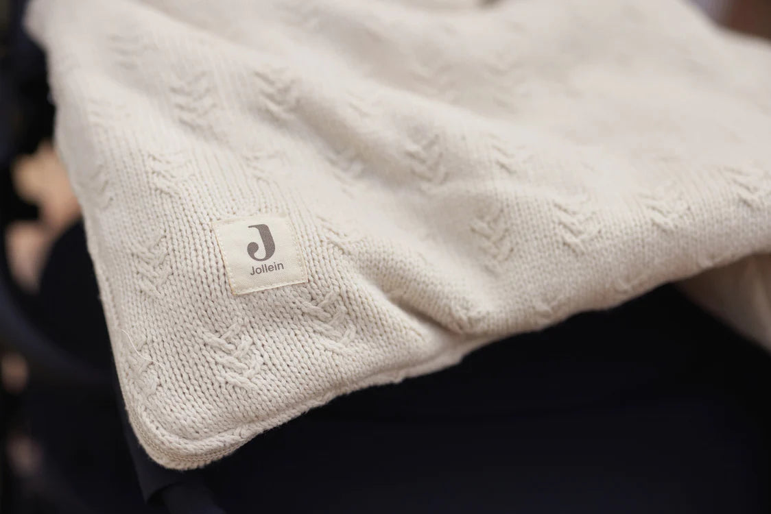 Footmuff for Car Seat Stroller Grain Knit - Oatmeal