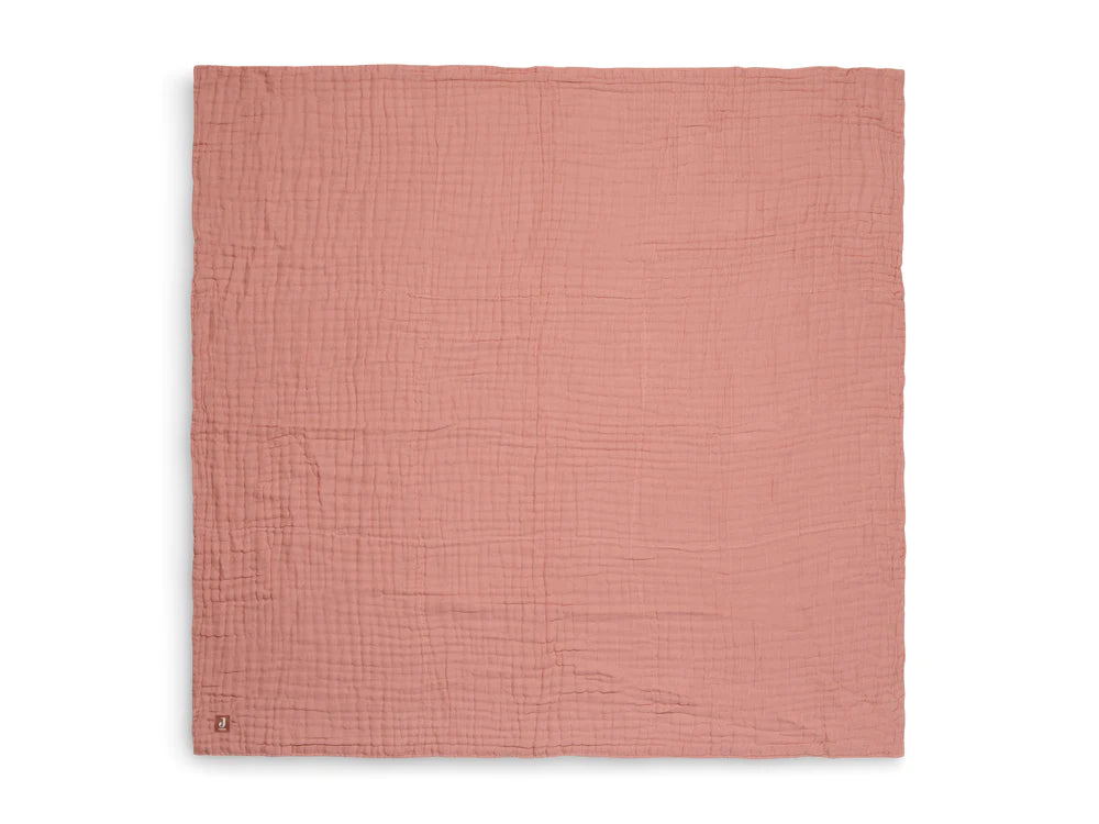 Blanket Cot Wrinkled Cotton - Rosewood