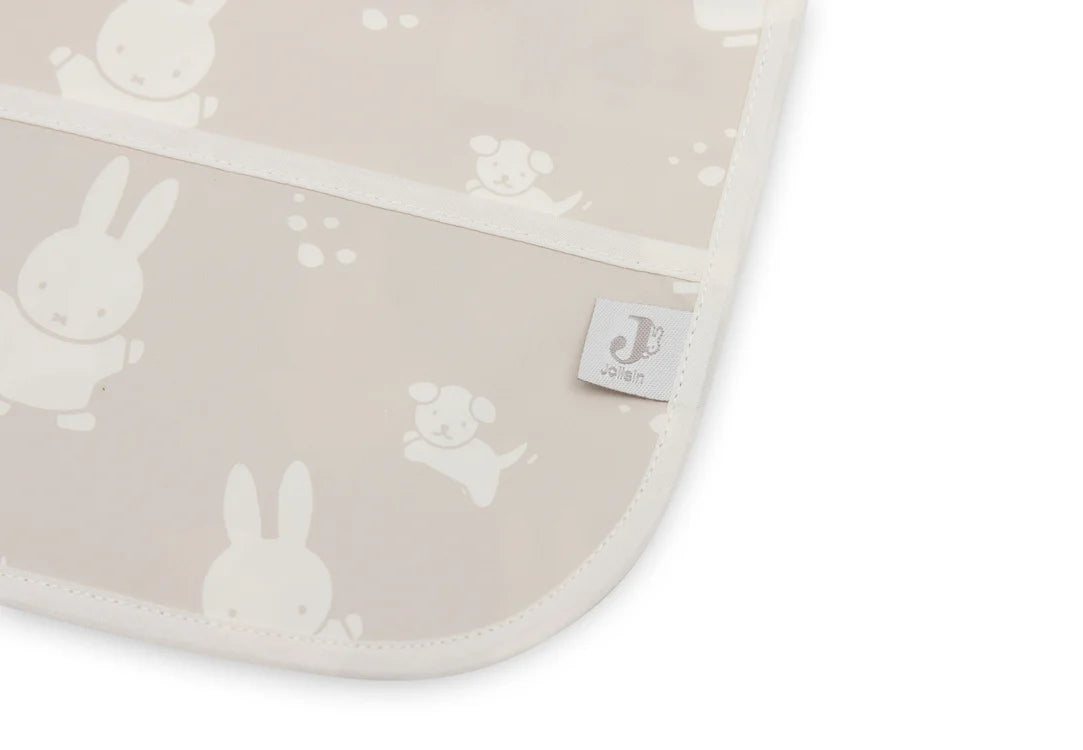 Bib Waterproof with Sleeves Miffy & Snuffy - Nougat