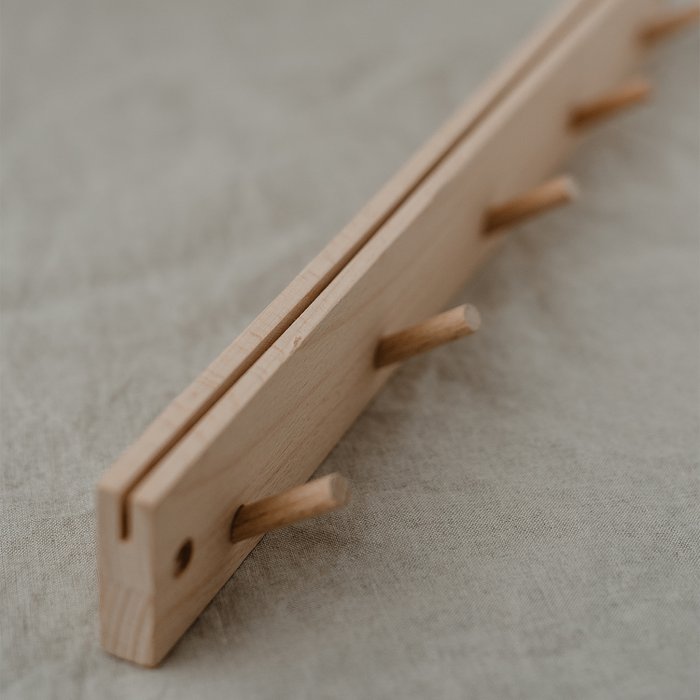 Hook rail with card holder 42cm