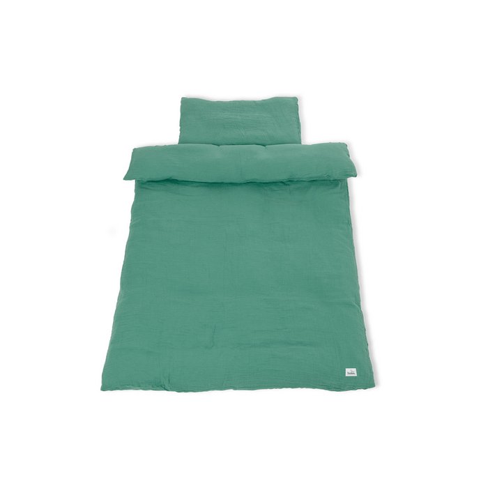 Muslin duvet cover set, Green