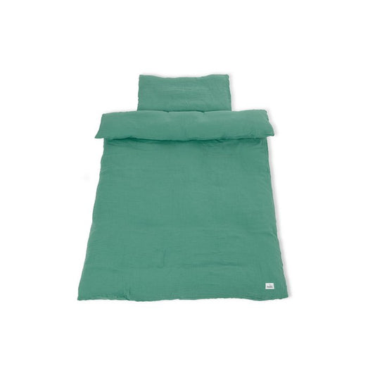 Muslin duvet cover set, Green