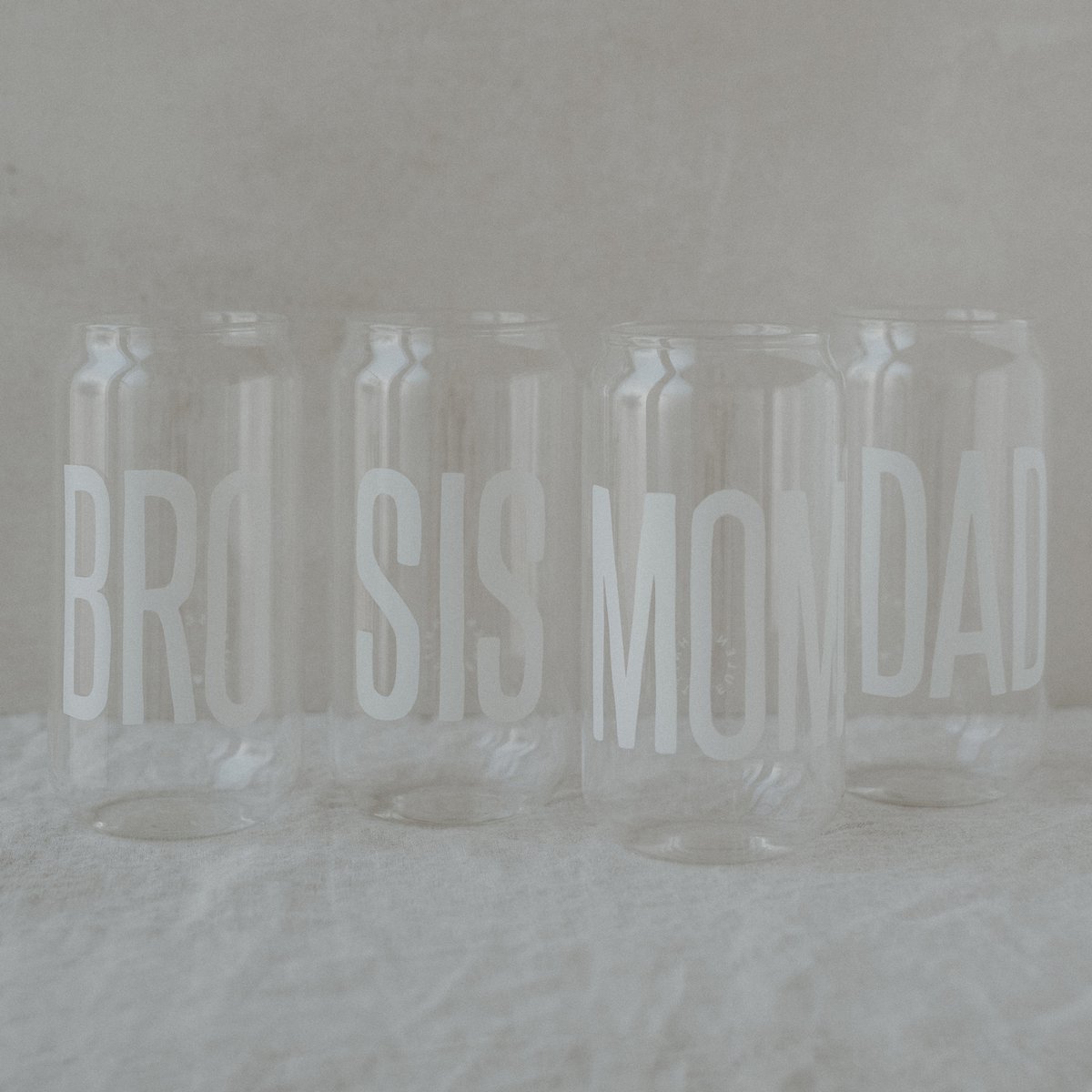 Tall drinking glass Mom