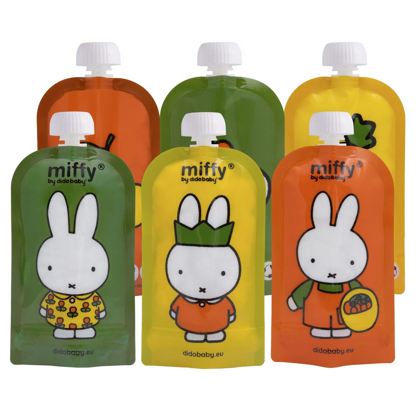 Miffy x Didobaby – Pack 6 reusable pouches