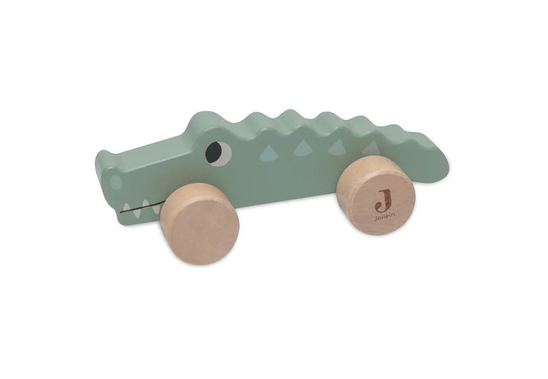 Wooden Crocodile on Wheels - Jungle Jambo