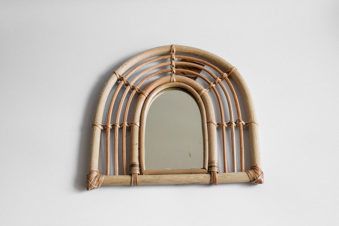 Rattan Mirror Rainbow