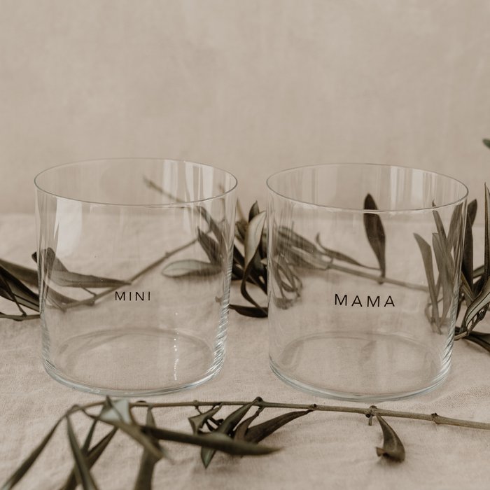 Drinking glass in a set of 2 Mama & Mini