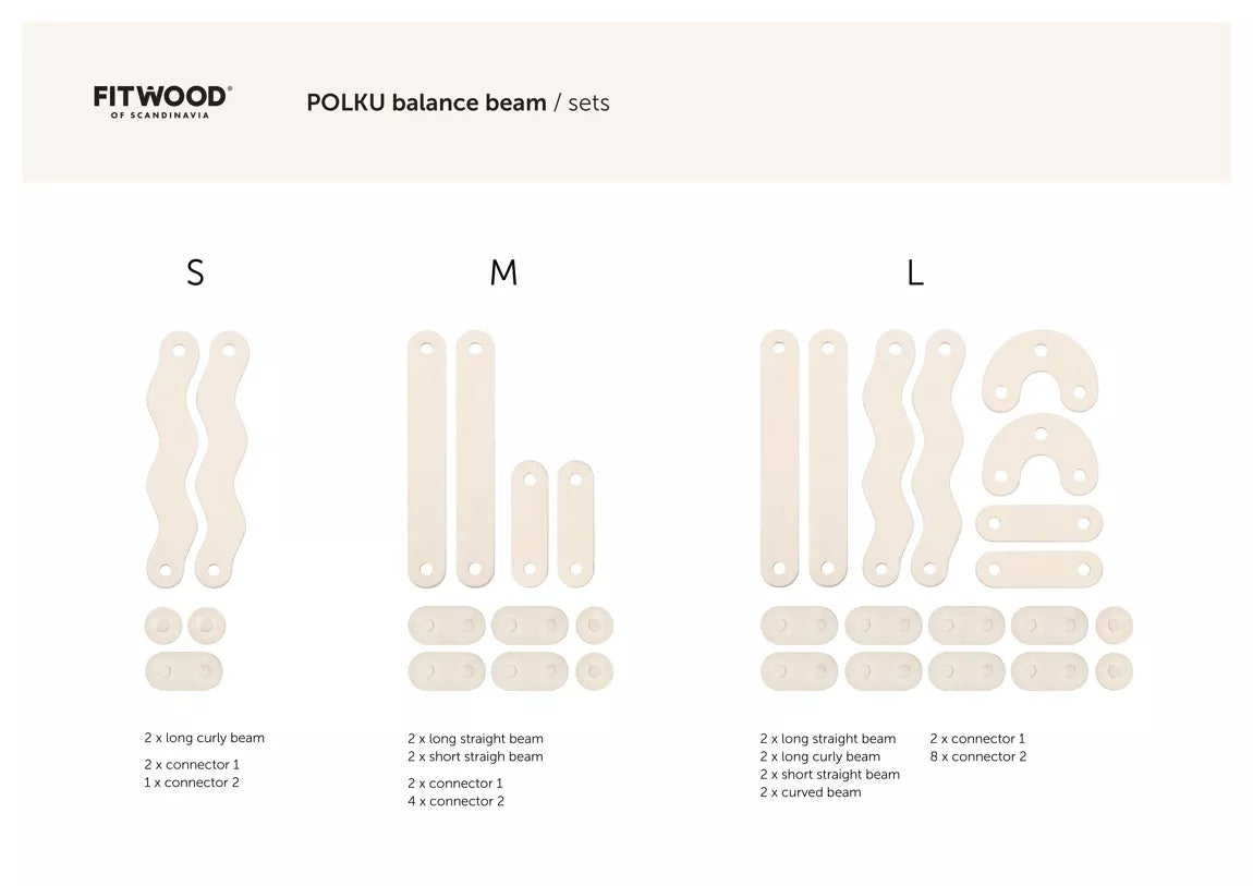 POLKU balance beam L - birch