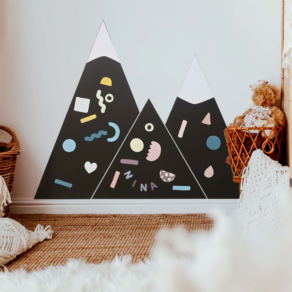Castle Magnetic Board – Mountains - Black