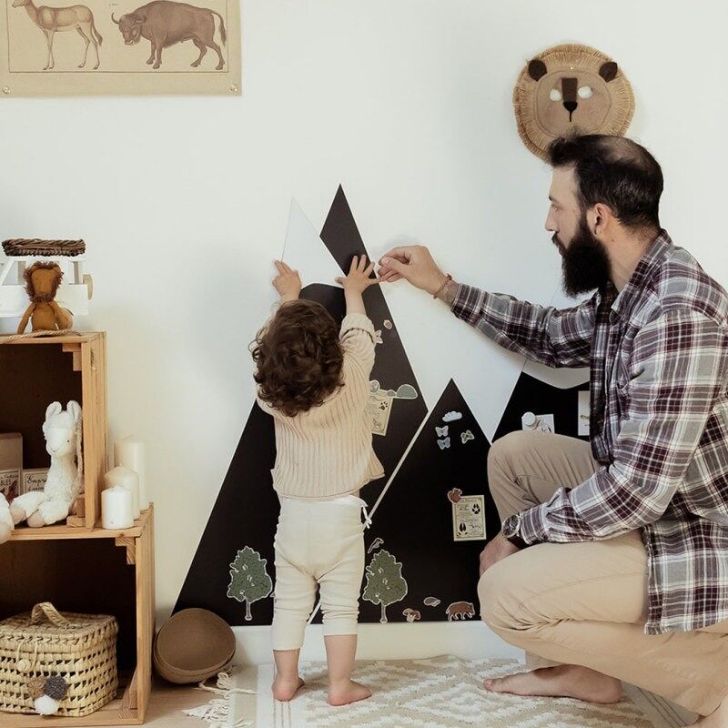 Castle Magnetic Board – Mountains - Black