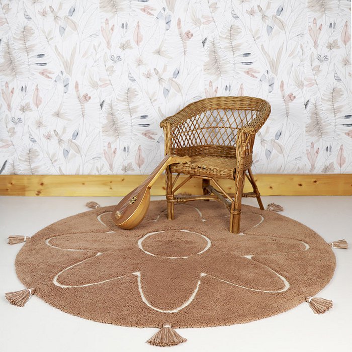 YVA bohemian round children's rug