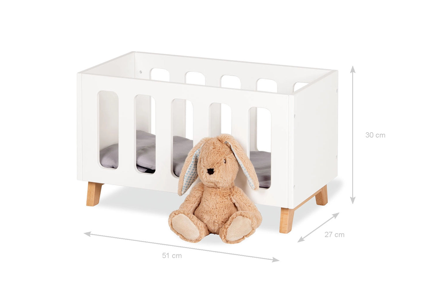 'Marit' Doll Bed, Set of 4