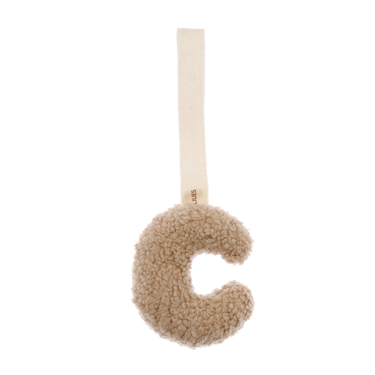 Pacifier plush clip Moon - Sand