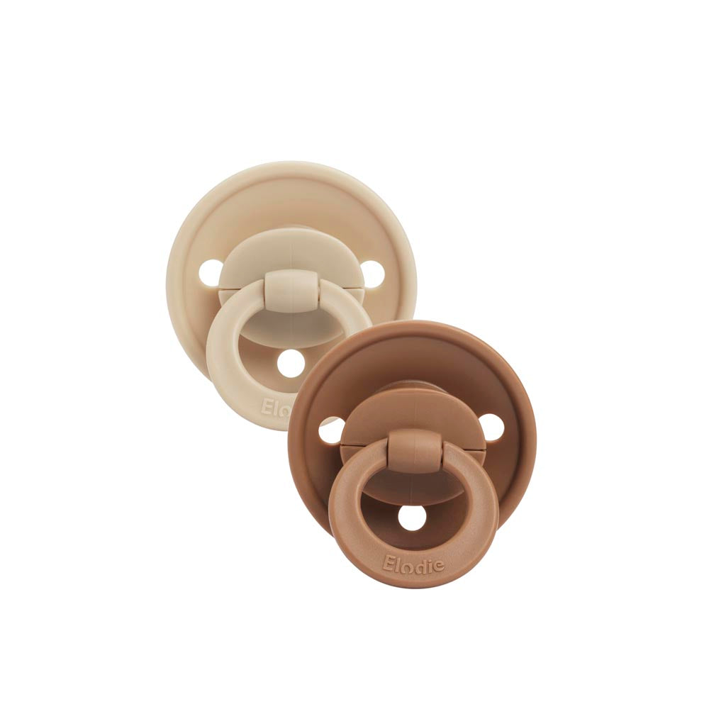 Natural Rubber Pacifier, Pack of 2, 3+ months - Pure Khaki