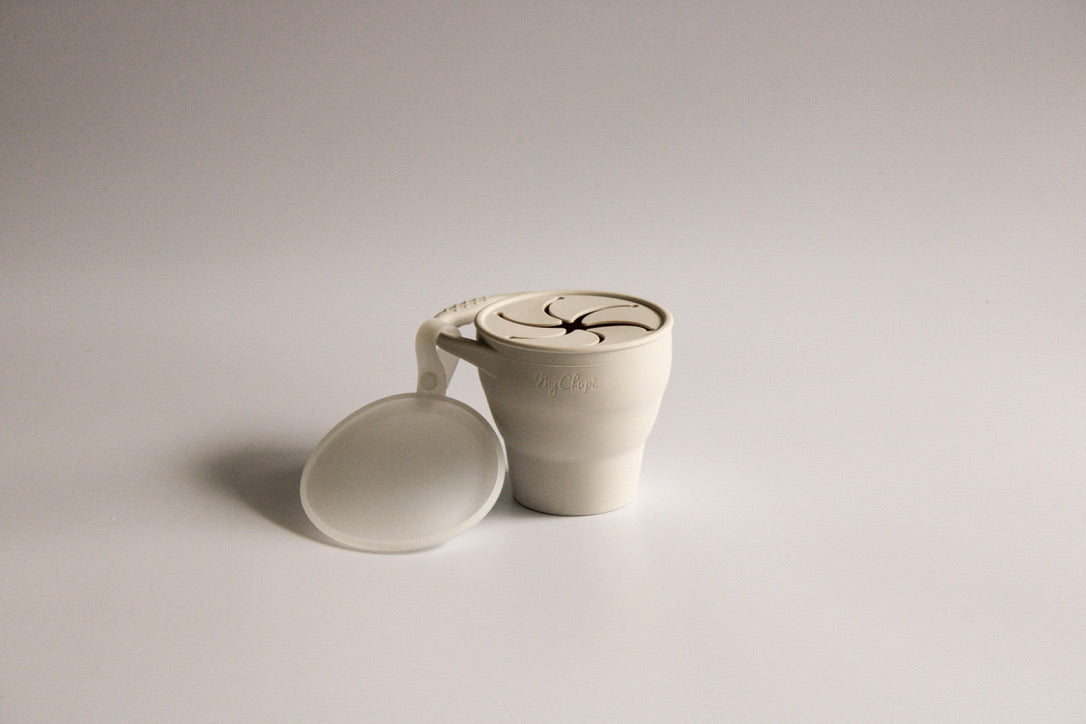 Snack Cup with Lid Attachment, Powder Ivory