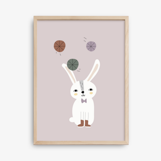 Juggle Bunny Poster, Premium Giclee Poster