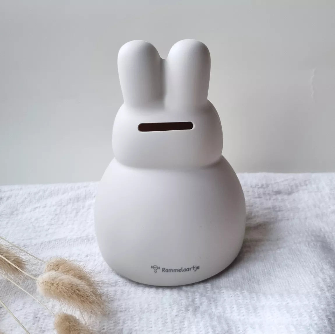 Silicone flexible piggy bank - Bunny, white