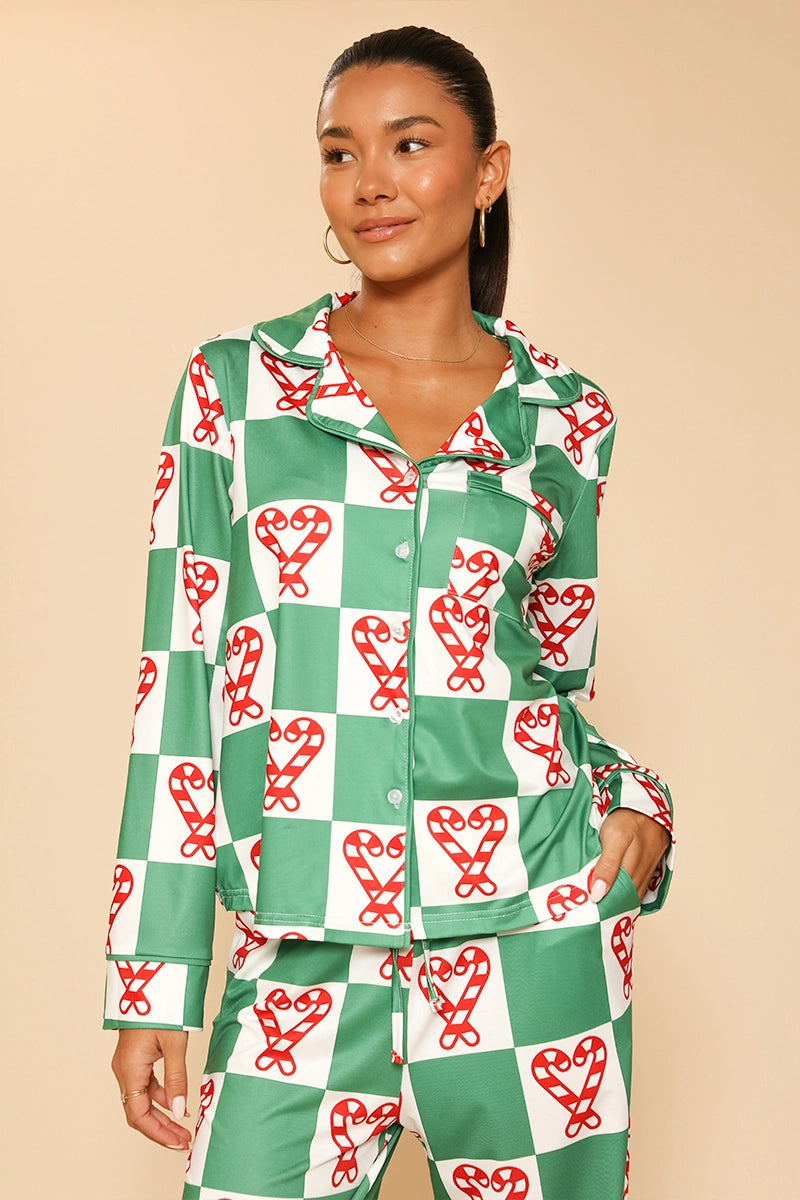 Holiday Pajama Set - Candy Cane
