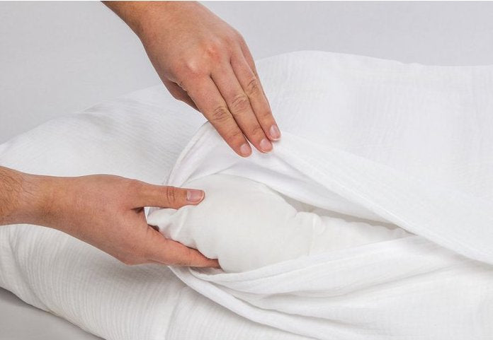 Muslin duvet cover set, White