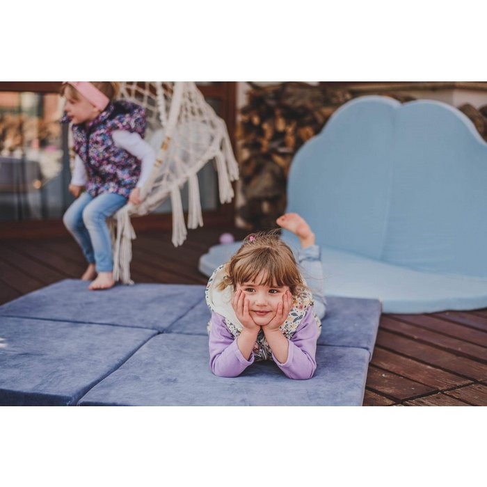 Square play mat - Gray blue