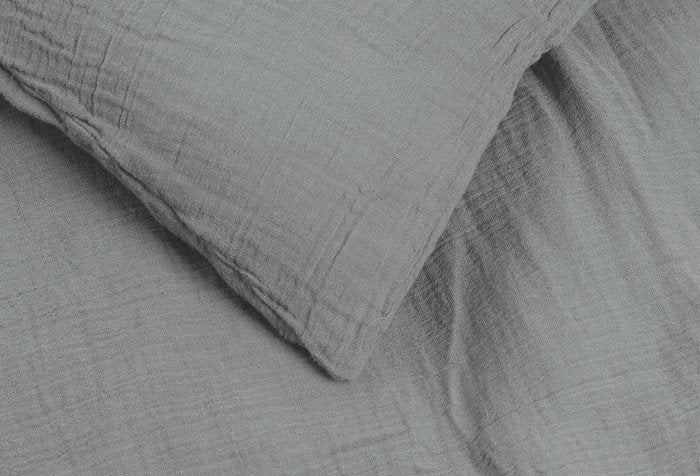 Muslin duvet cover set, Smoked Gray