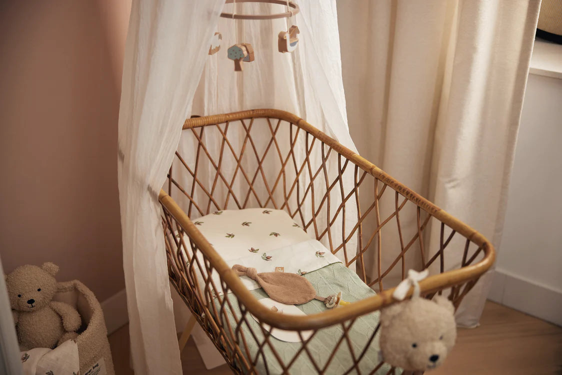 Wooden Baby Mobile Farm - Biscuit/Ivory