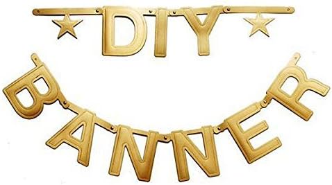DIY Letter Garland Gold Letter Garland Alphabet Banner