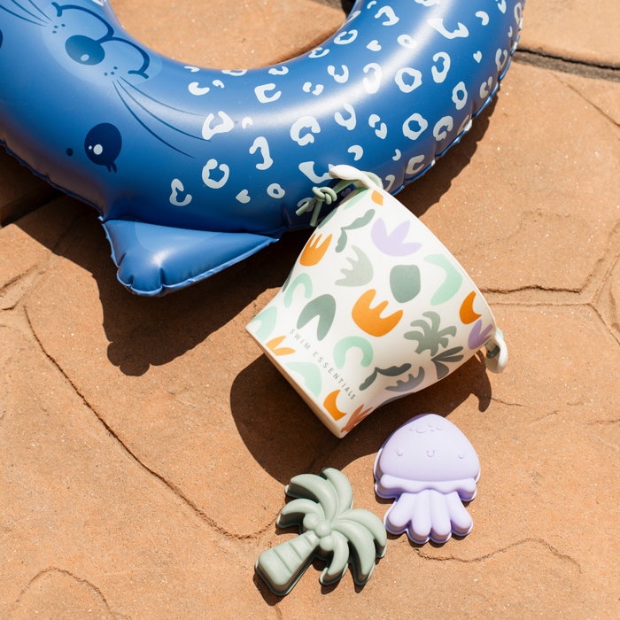 Beach Sand Bucket with Toys - Abstract