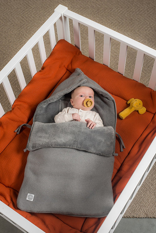 Footmuff for Car Seat Stroller Basic Knit - Stone Grey