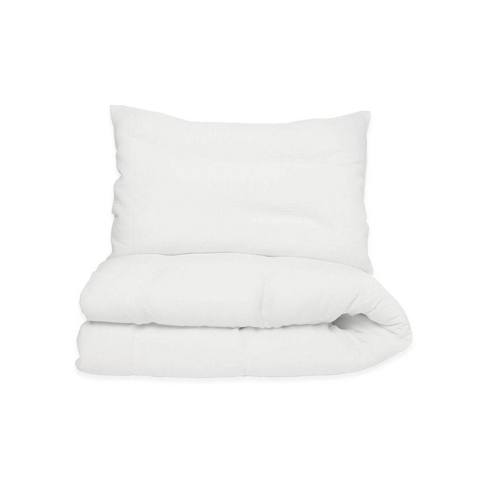 Muslin duvet cover set, White