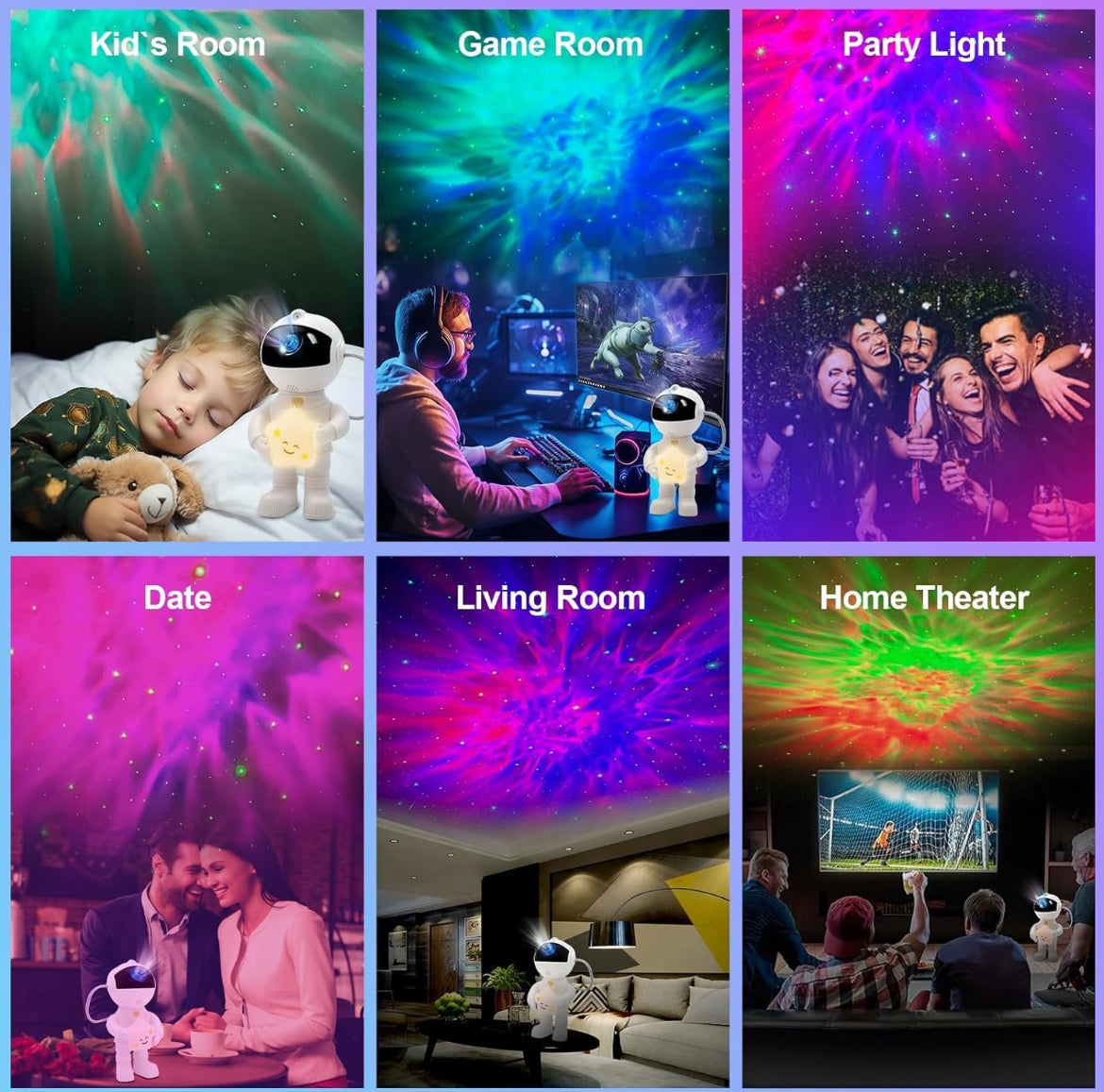 Starry Sky Astronaut Projector & Night Lamp