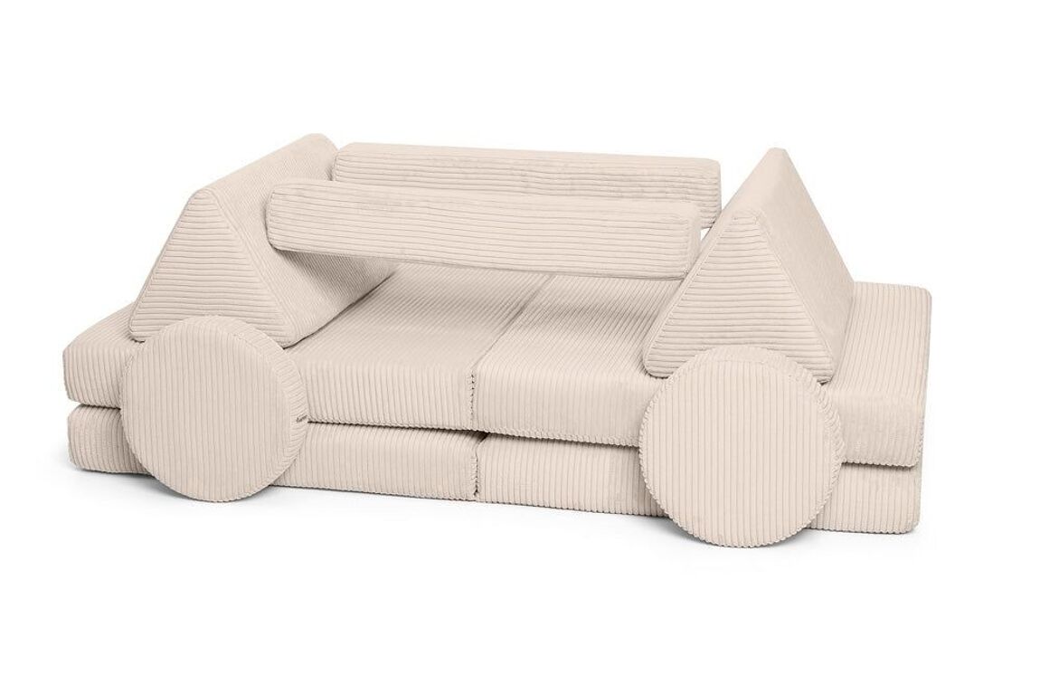 SHAPPY Play Sofa PURE CORD - Mini + Maxy - vanila