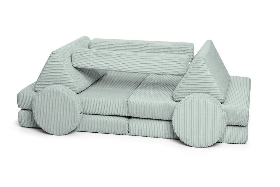 SHAPPY Play Sofa PURE CORD - Mini + Maxy - peppermint