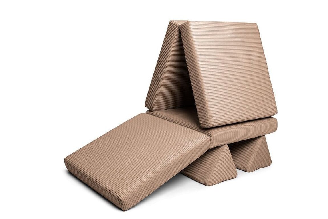 SHAPPY Play Sofa PURE CORD - Mini + Maxy - chocolate
