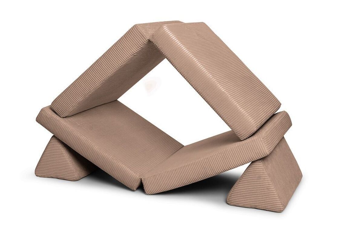 SHAPPY Play Sofa PURE CORD - Mini + Maxy - chocolate