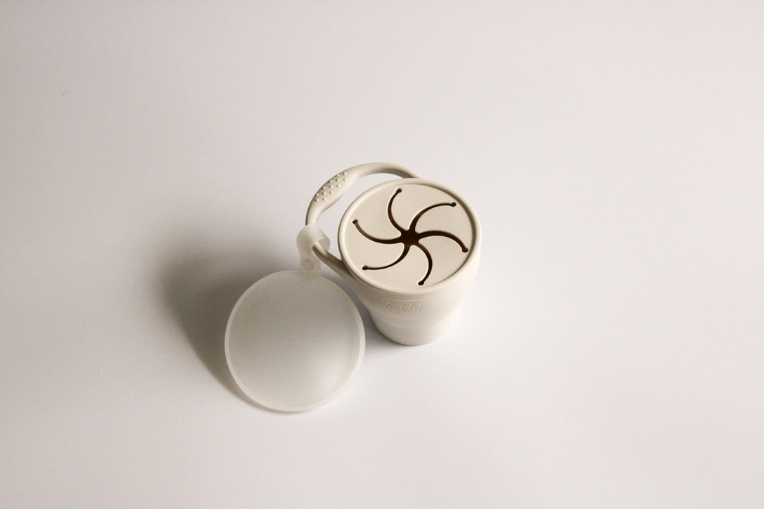 Snack Cup with Lid Attachment, Powder Ivory