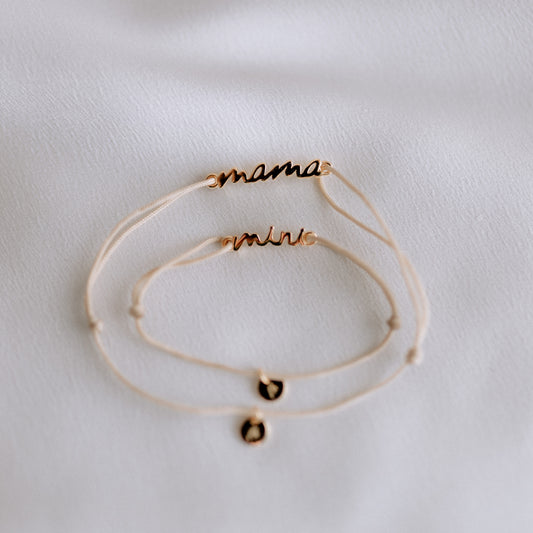 "Nyla" MAMA & MINI Bracelet - Gold Beige