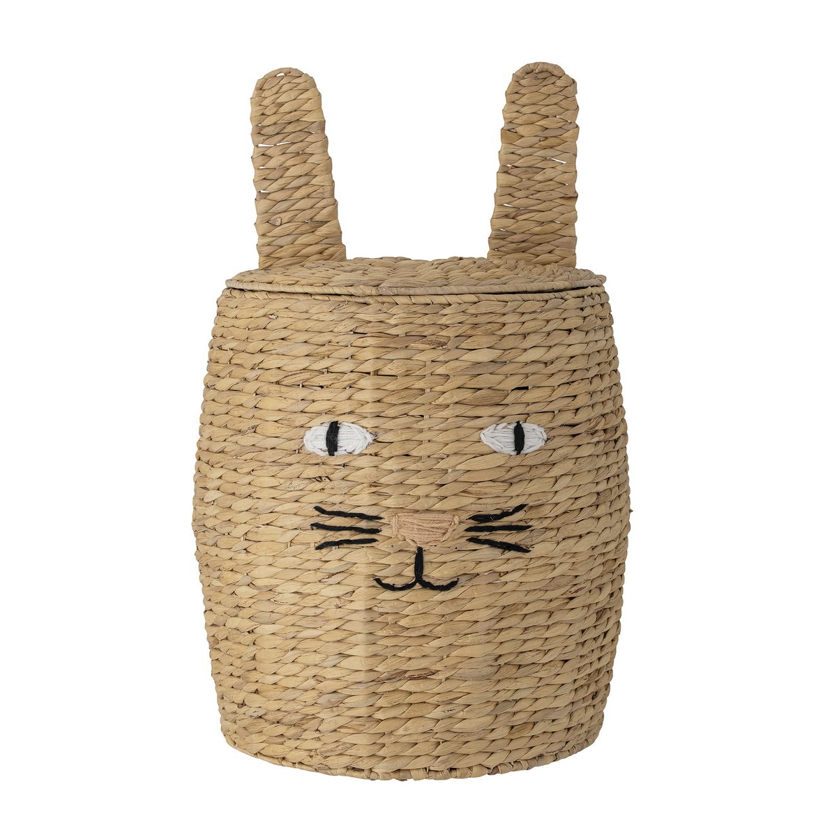 Nelle Basket w/Lid, Nature, Water Hyacinth