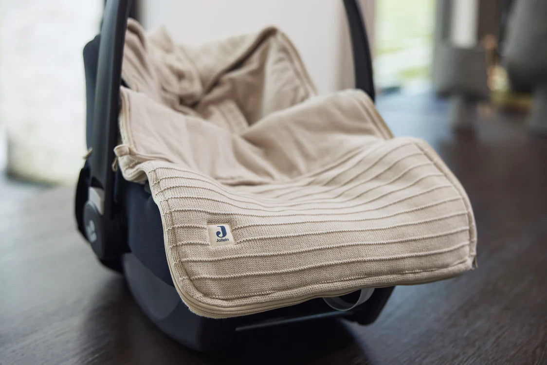Footmuff for Car Seat Stroller Pure Knit - Nougat