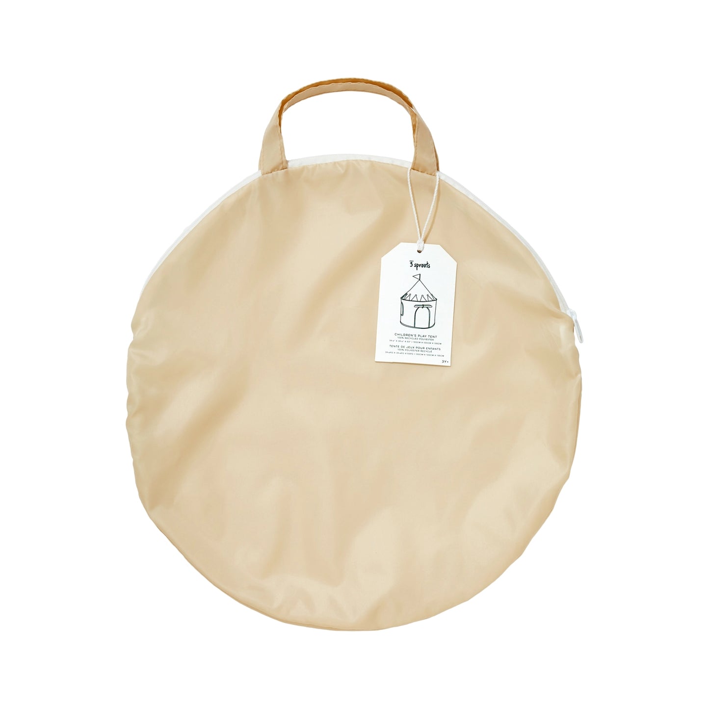 Recycled Fabric Play Tent Castle - Beige