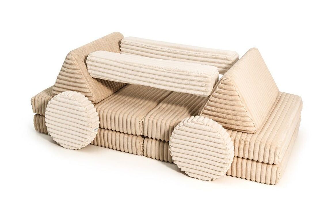 SHAPPY Play Sofa CORD WAFFLE - brown sugar
