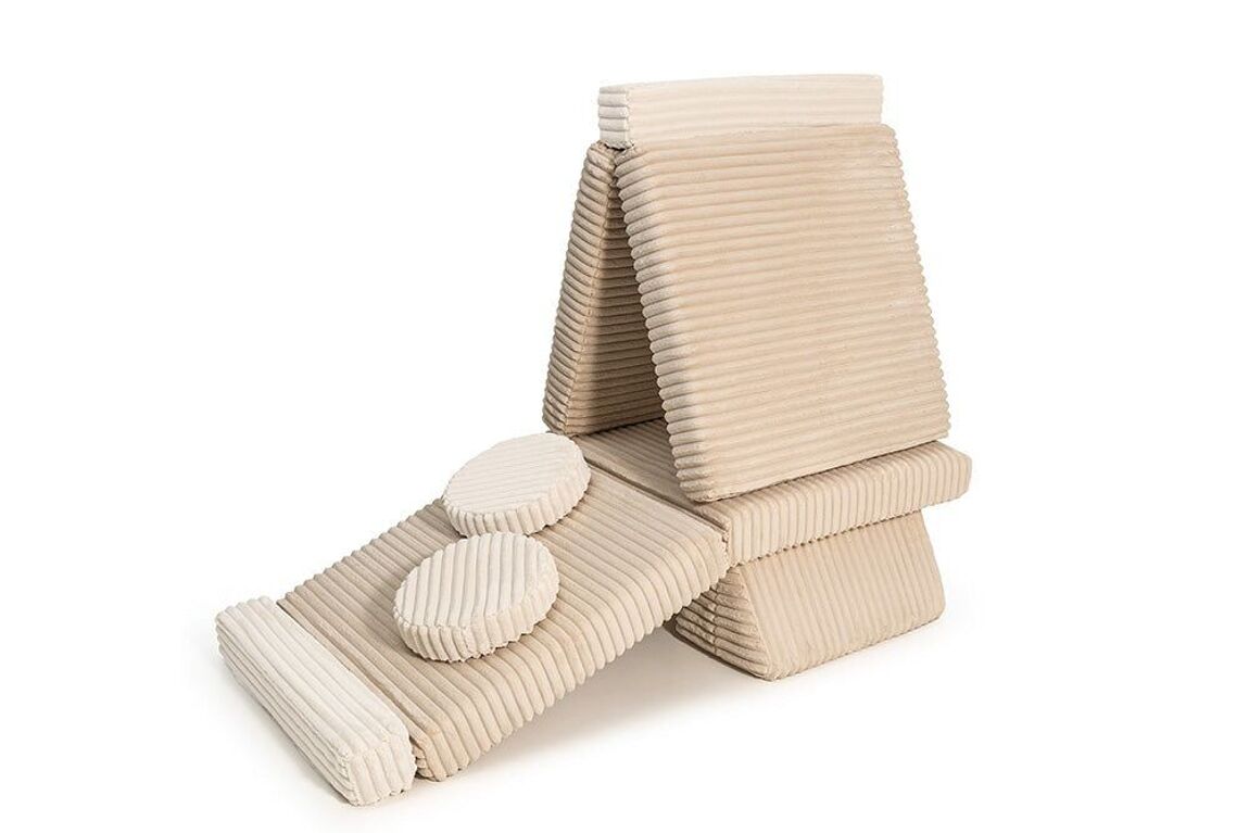 SHAPPY Play Sofa CORD WAFFLE - brown sugar