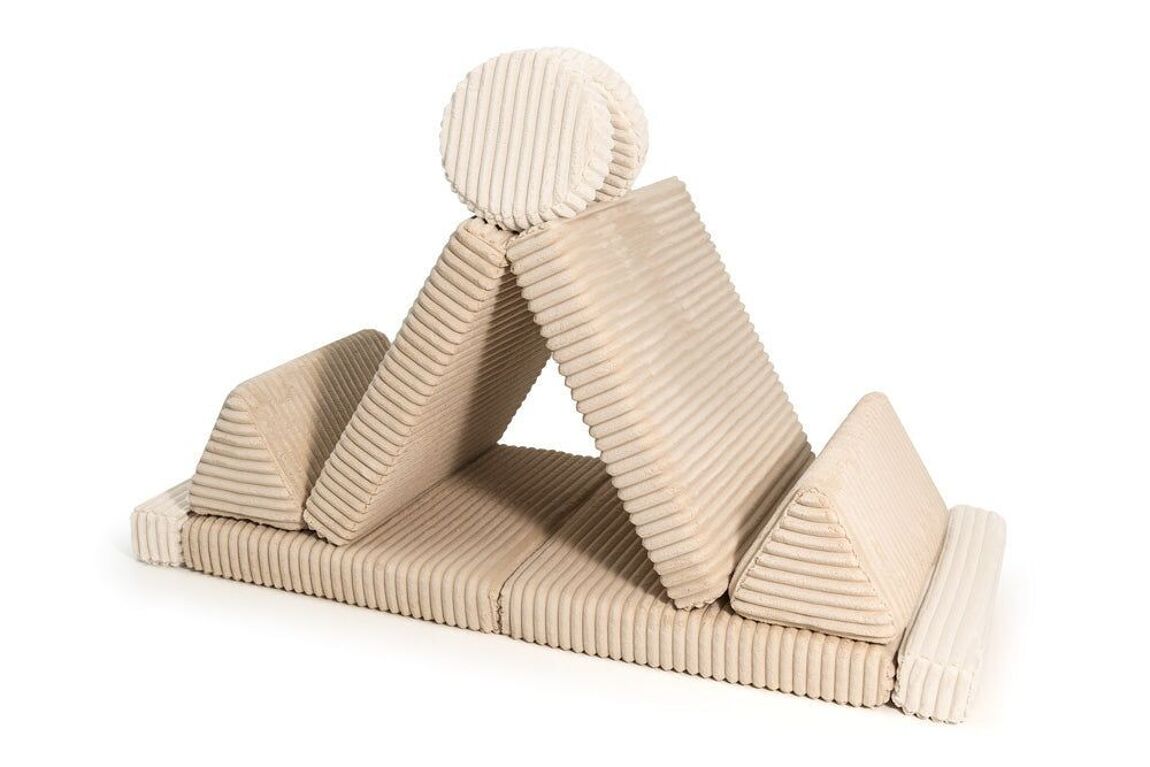 SHAPPY Play Sofa CORD WAFFLE - brown sugar