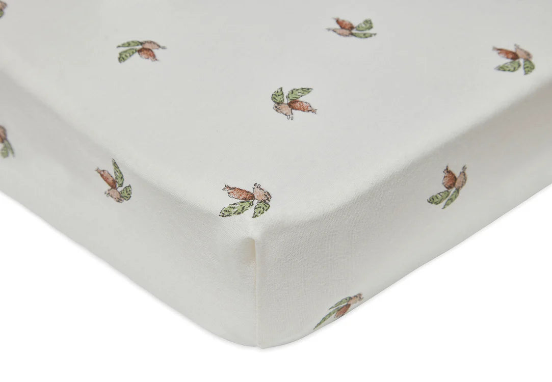 Fitted Sheet Jersey 60x120cm - Rosehip