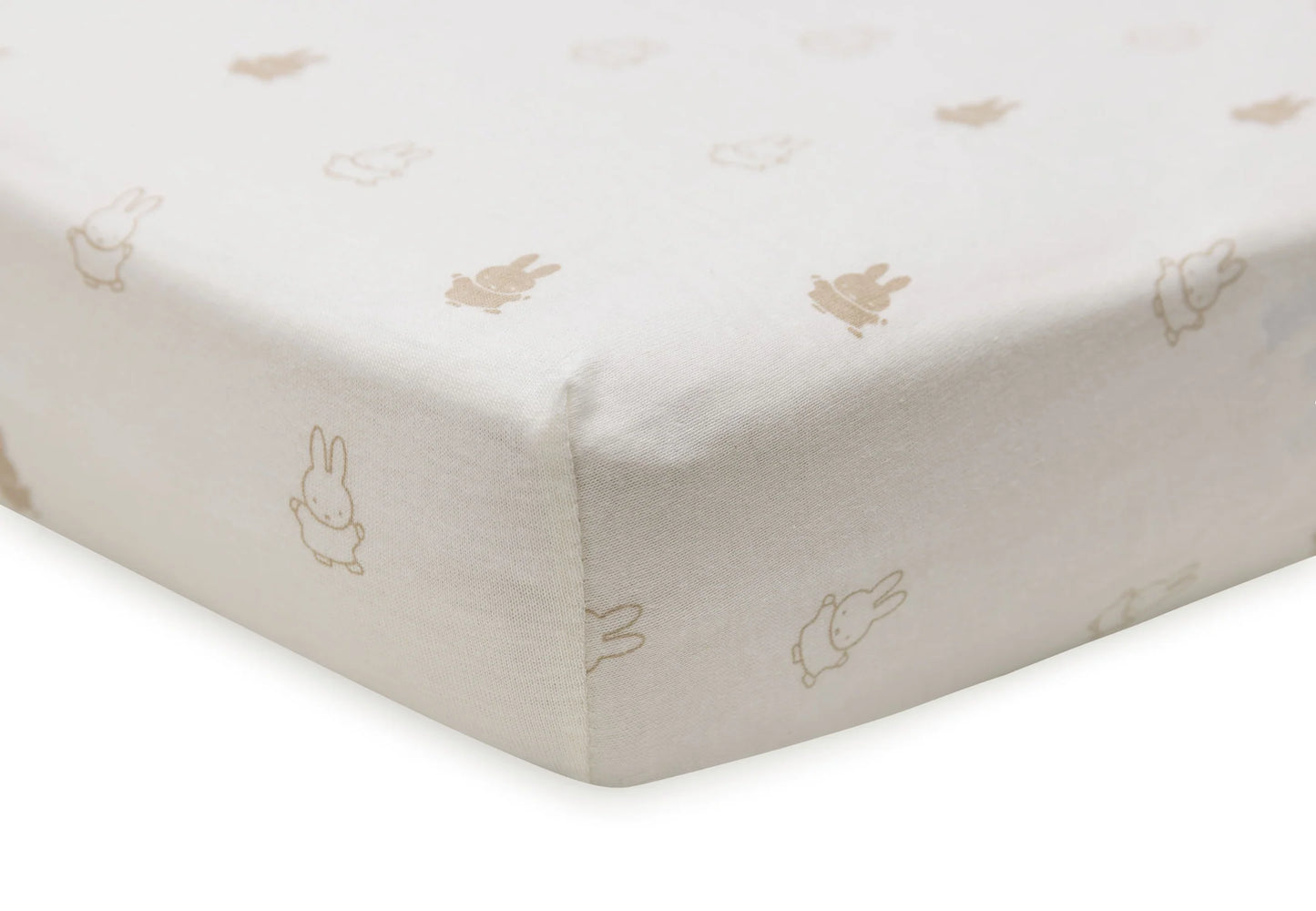 Fitted Sheet Jersey 60x120cm Happy Miffy - Nougat