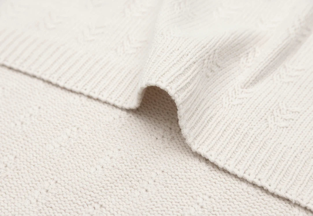 Toddler Blanket Grain Knit - Oatmeal