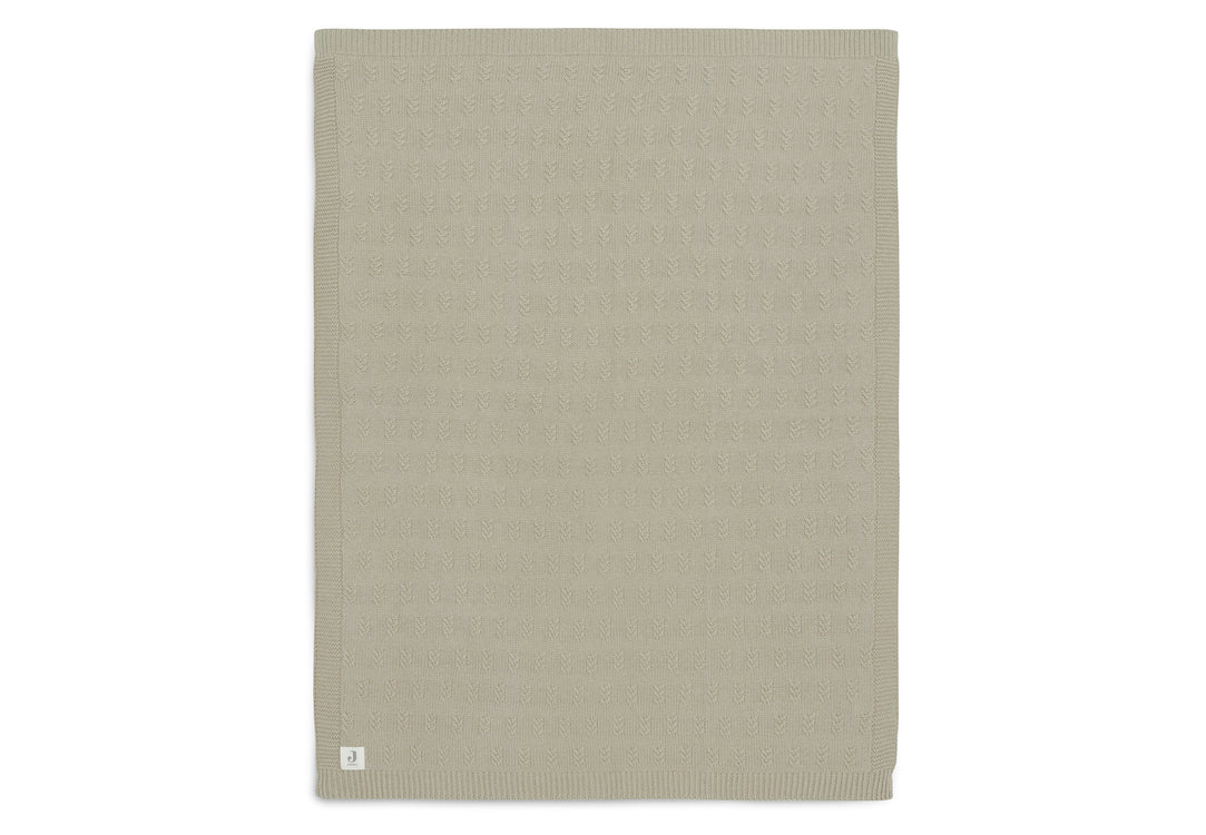 Baby Blanket Grain Knit - Olive Green