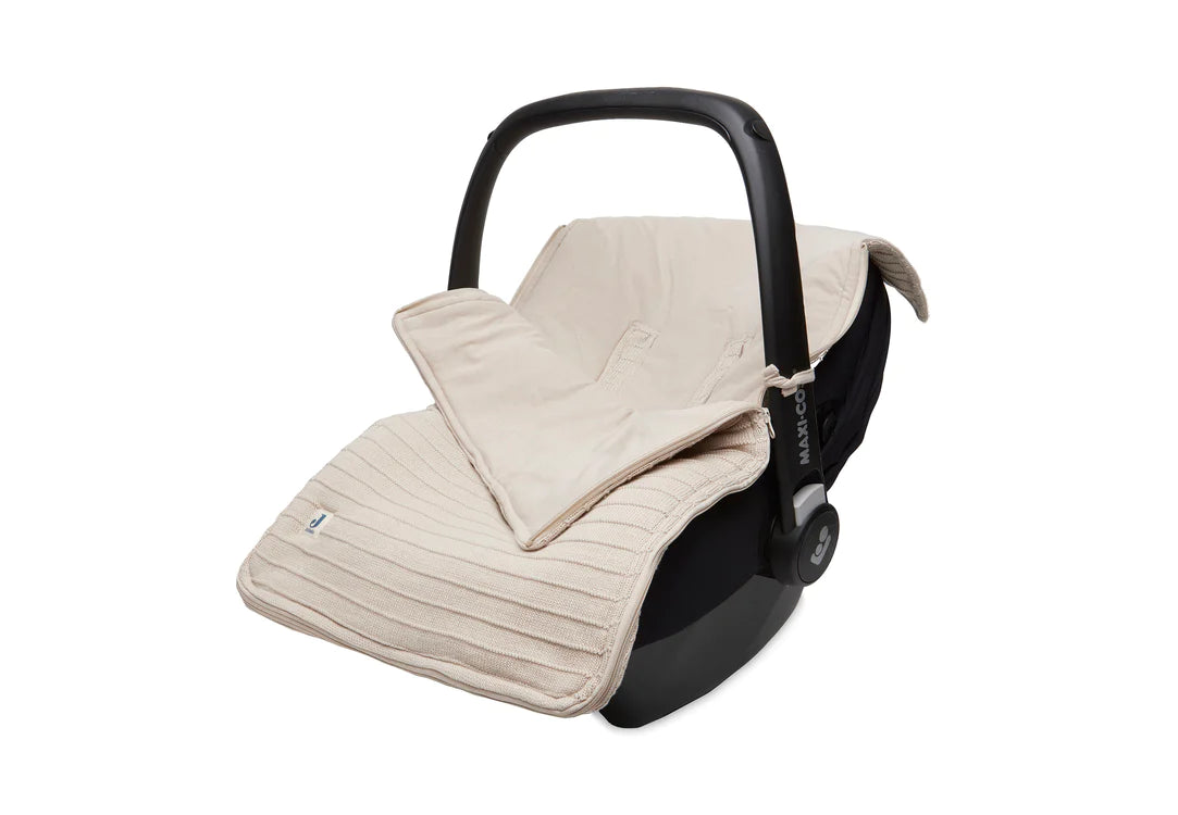Footmuff for Car Seat Stroller Pure Knit - Nougat