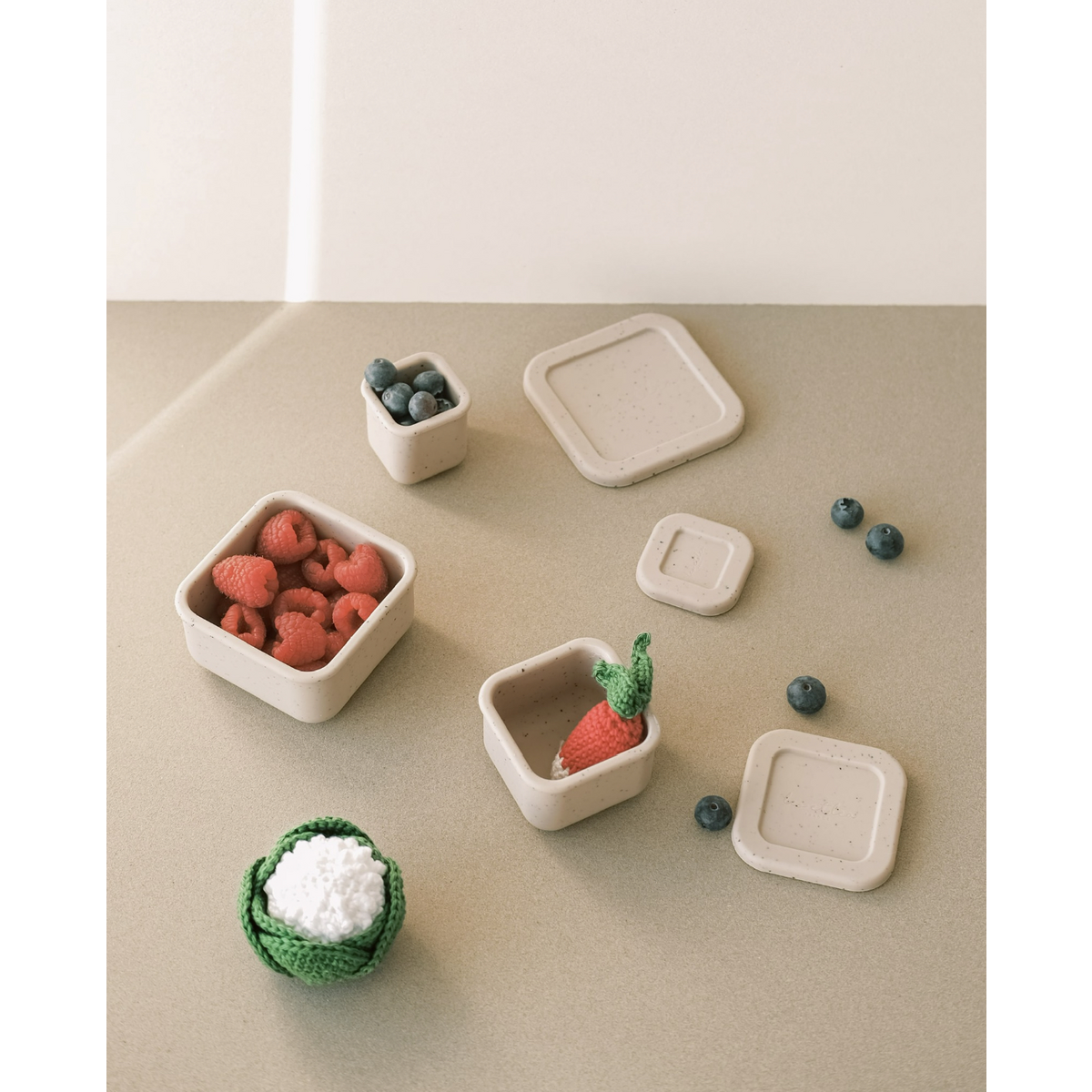 Snack Box Set of 3, Shell Collection, Beige